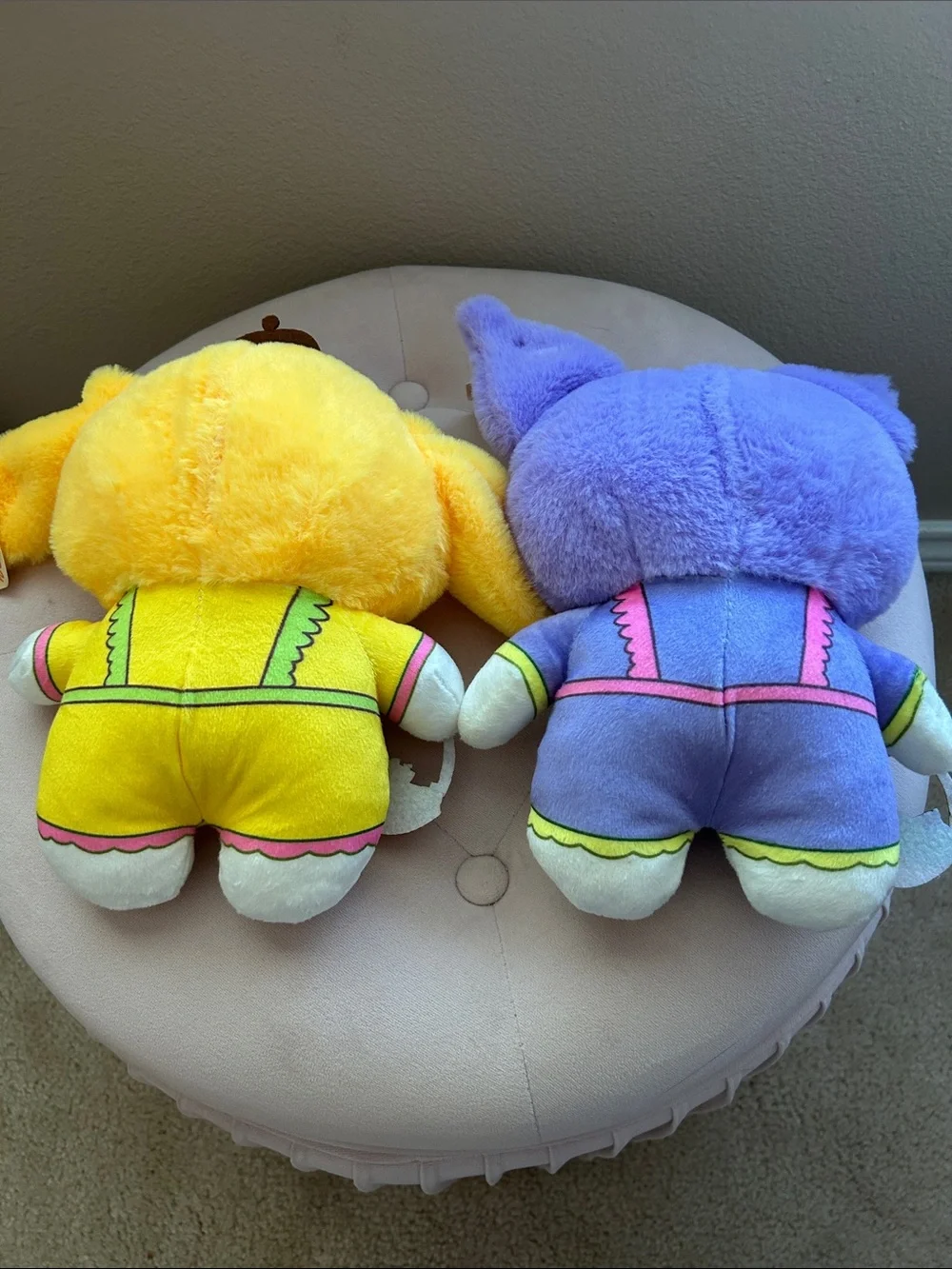 Sanrio  Kuromi and Pompompurin fruit basket plush